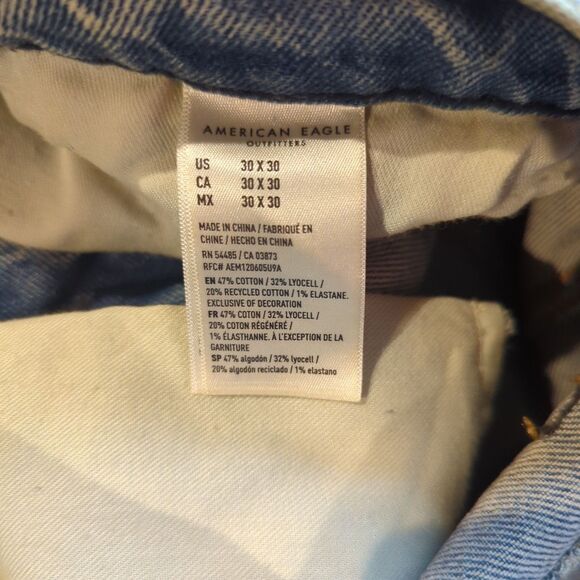 American Eagle Original Bootcut Jeans Mens 30 x 30 Easy Flex Blue Denim - Picture 6 of 7